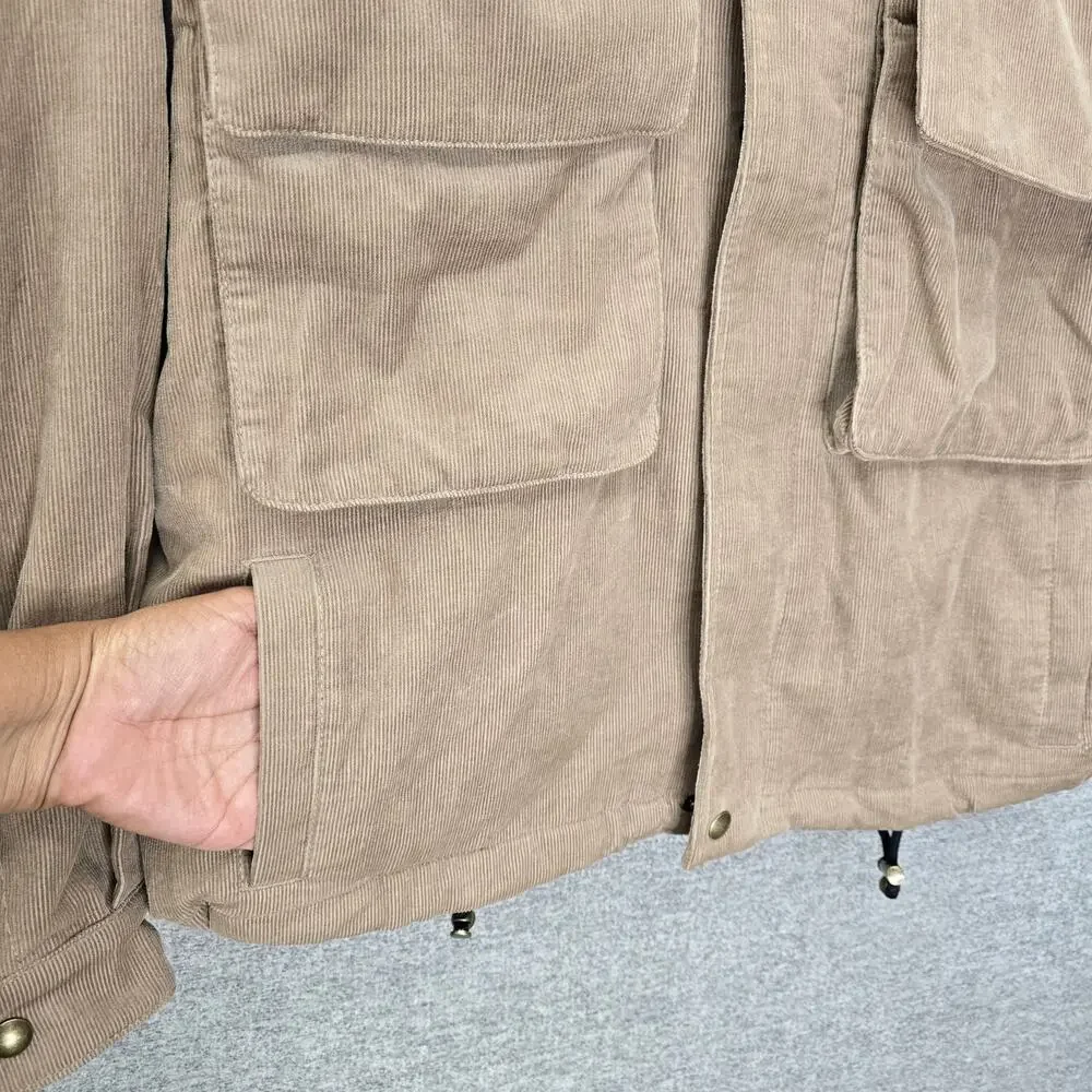 BANANA REPUBLIC LOOSE-FIT CORDUROY UTILITY JACKET, SIZE S